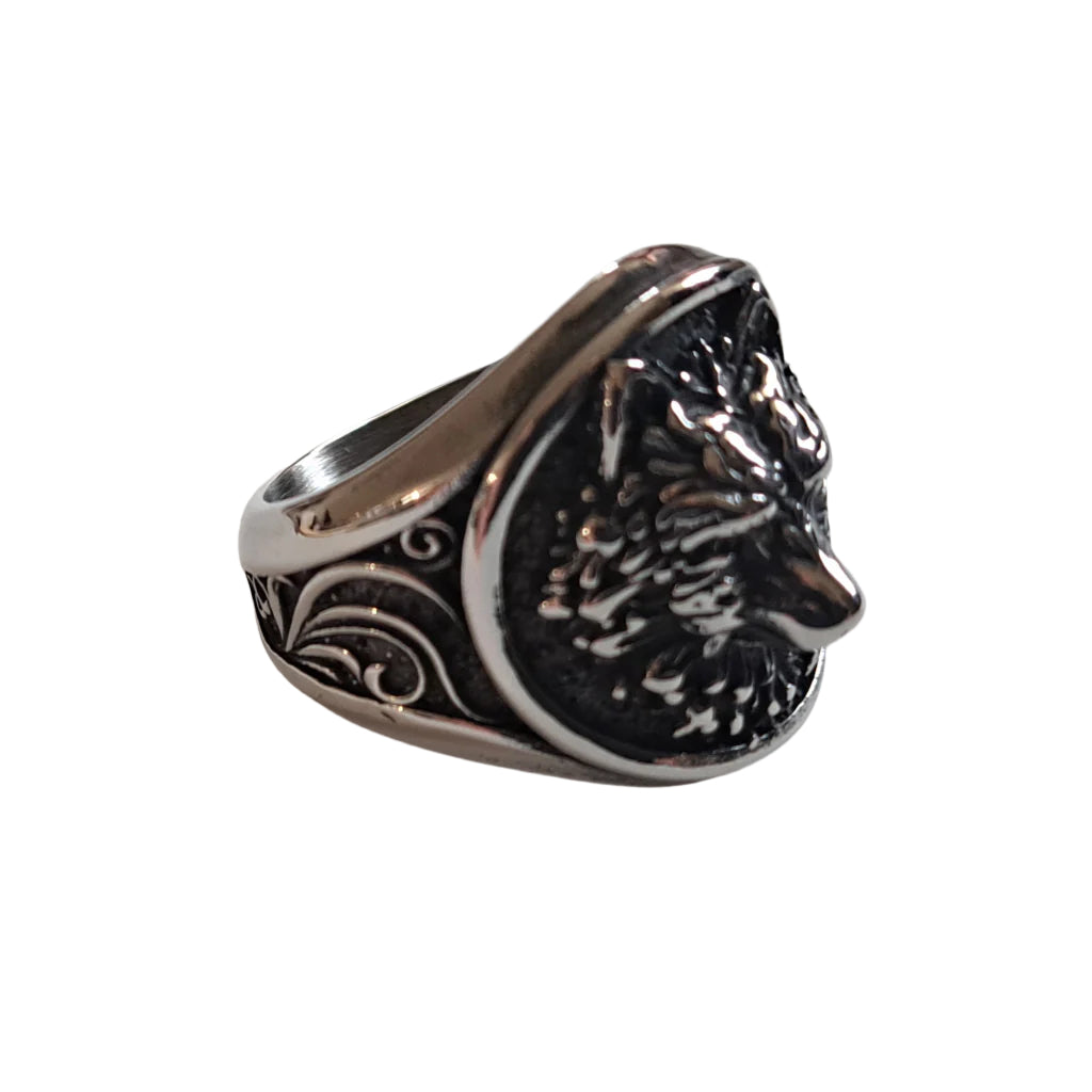 Wide Lion Head Ring - Stainless Steel