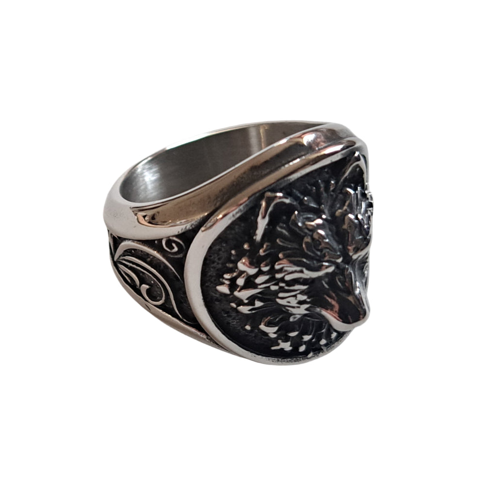 Wide Lion Head Ring - Stainless Steel