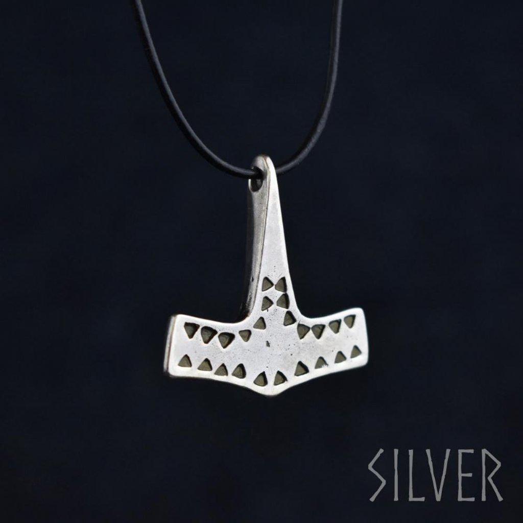 Sterling Silver Danish Hammered Hammer Pendant