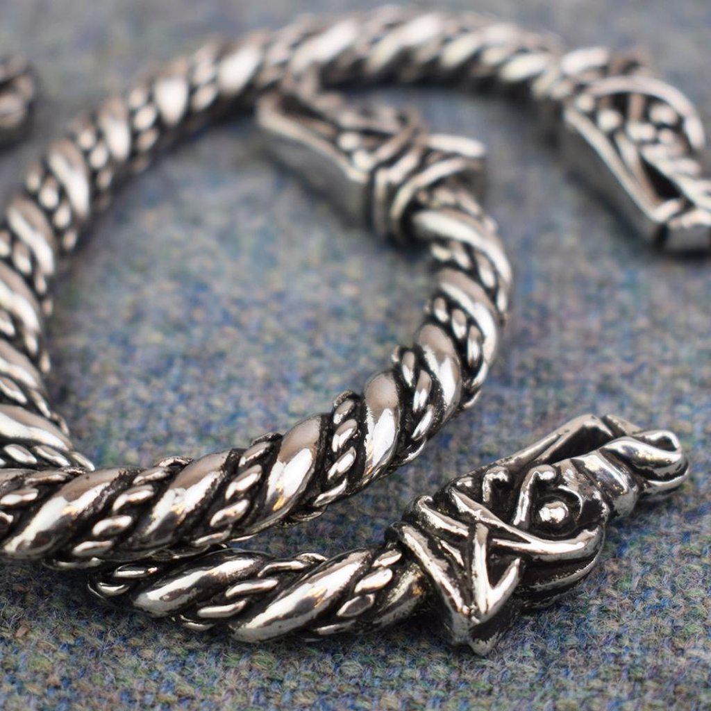 Large Wolf Bracelet - Silver or Pewter