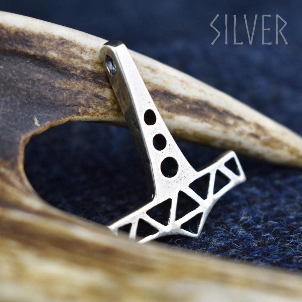 Openwork Thor's Hammer - Sterling Silver