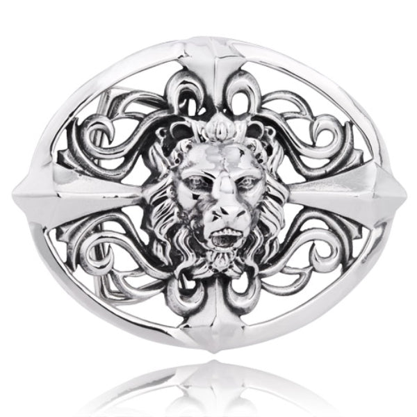 Vintage Lion Belt Buckle - Stainless Steel - 350008