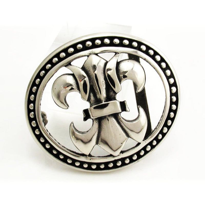 Fleur De Lis Gothic Belt Buckle - Stainless Steel - 370022