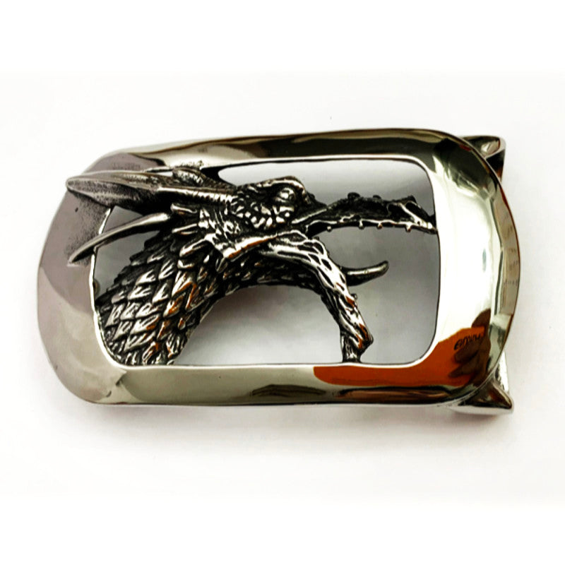 Dragon Belt Buckle - Stainless Steel - 370026