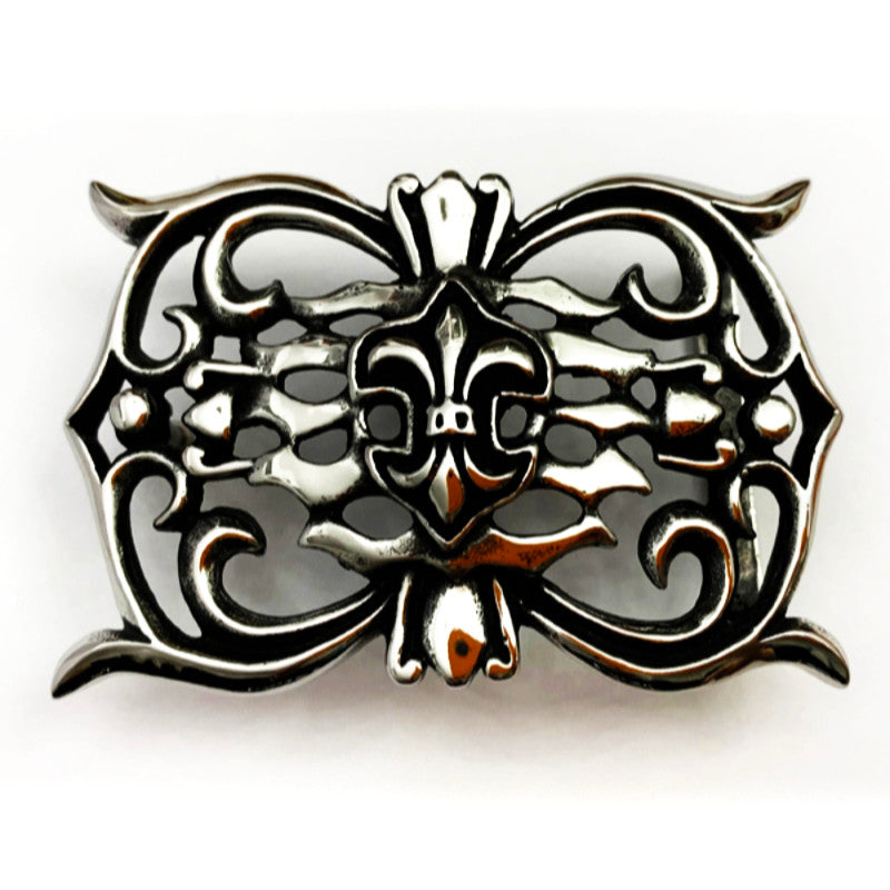 Fleur De Lis Belt Buckle - Stainless Steel - 370029
