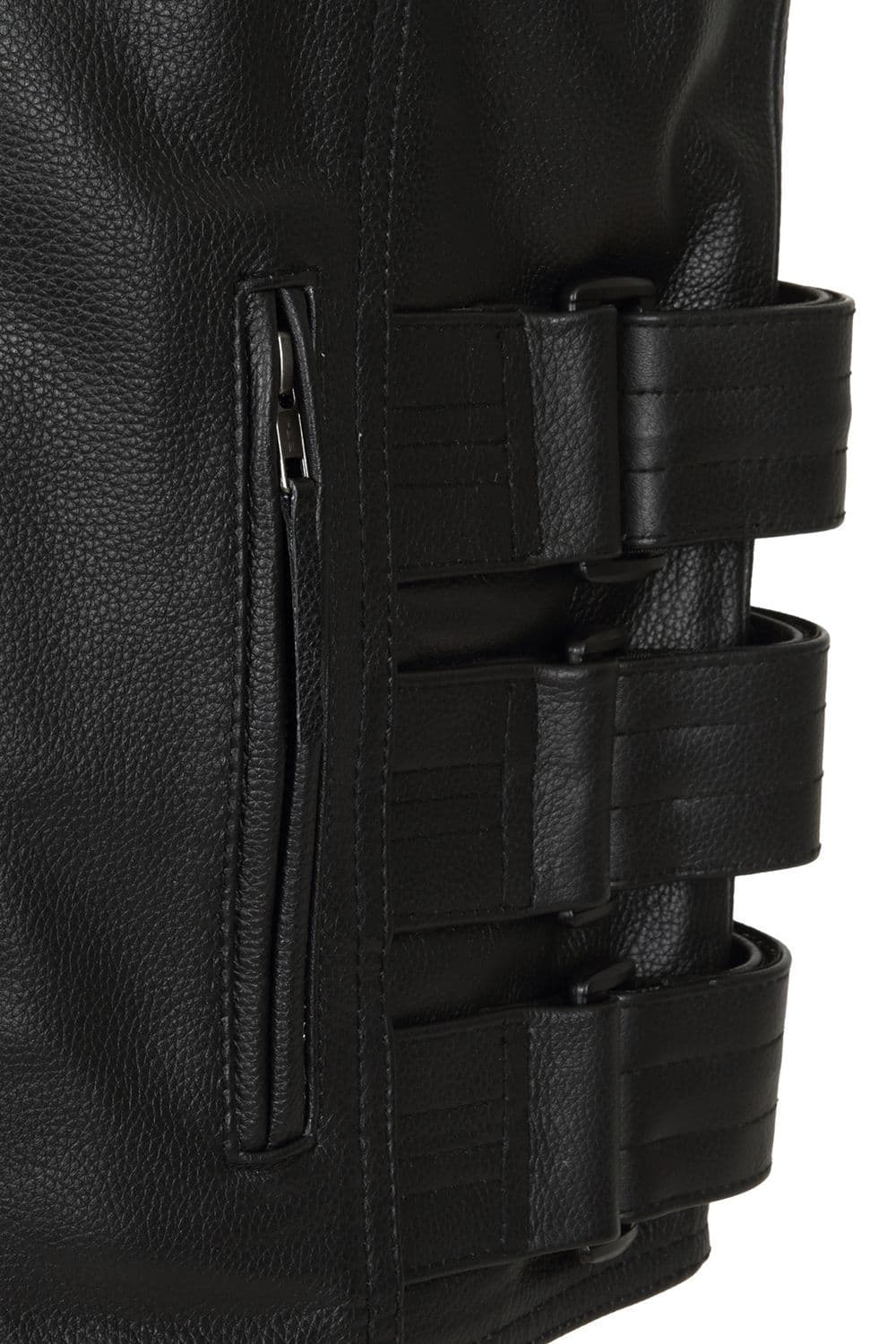 Enforcer Leather Tactical Style Biker Vest by Skintan Leather
