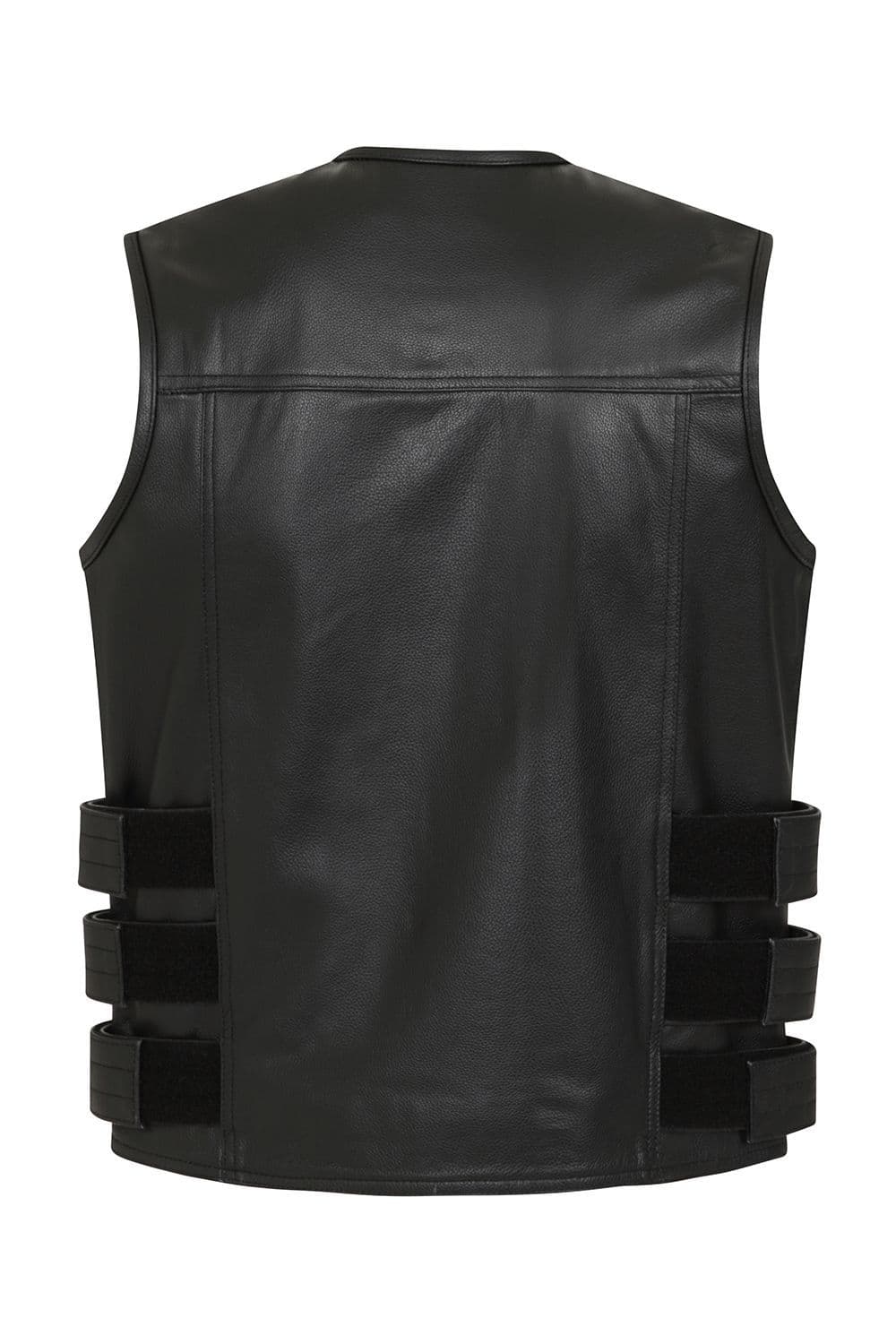 Enforcer Leather Tactical Style Biker Vest by Skintan Leather