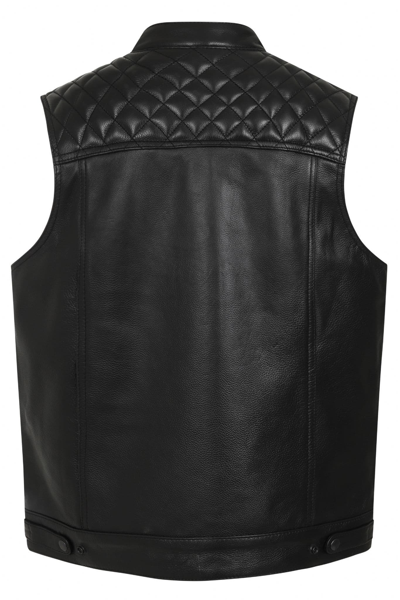 Gunner Leather Biker Vest by Skintan Leather