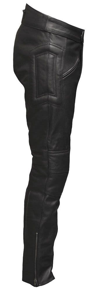 Monza Leather Motorbike Trousers - CE Armoured