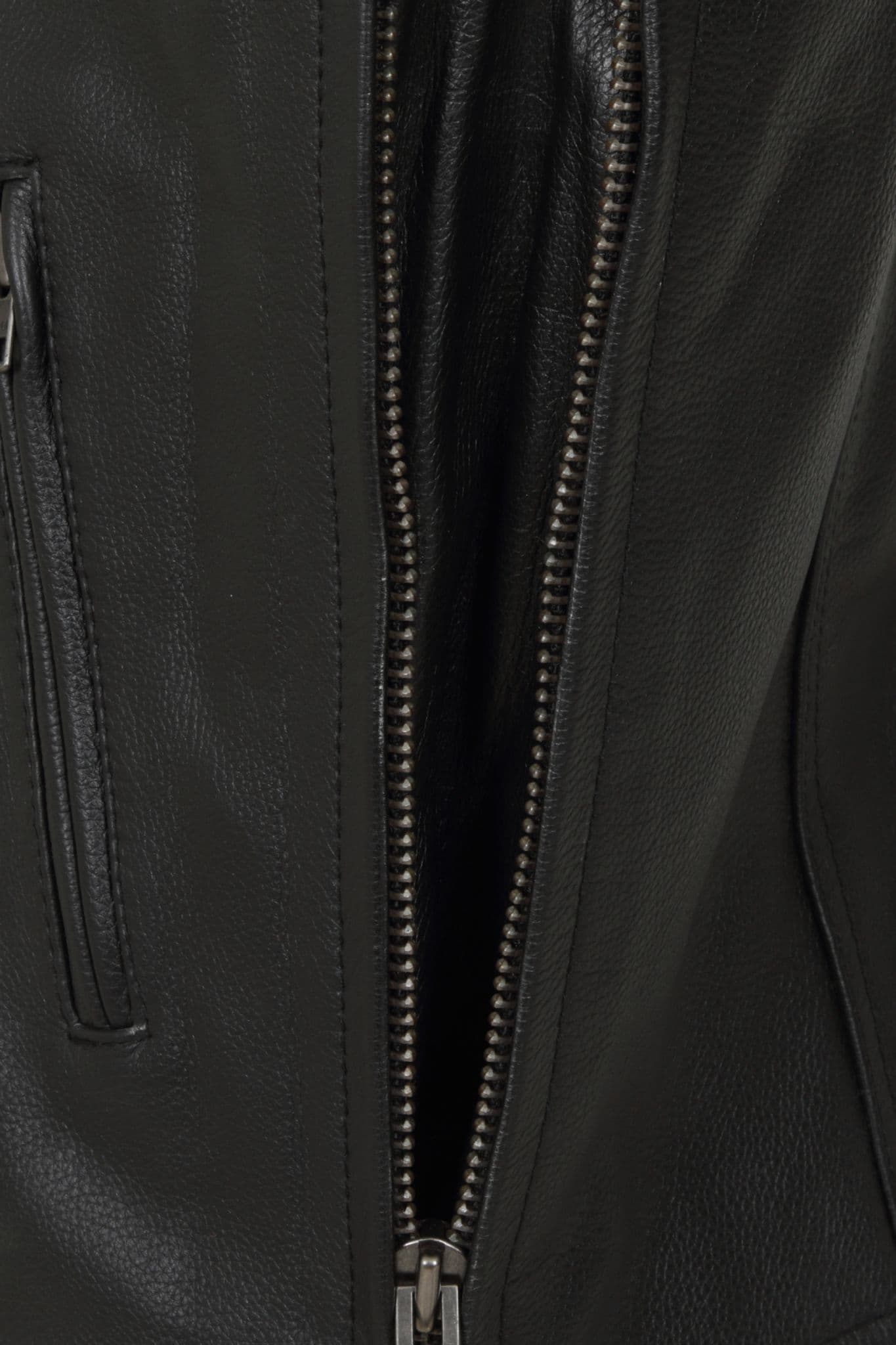 Reyes Leather Expandable Biker Vest by Skintan Leather
