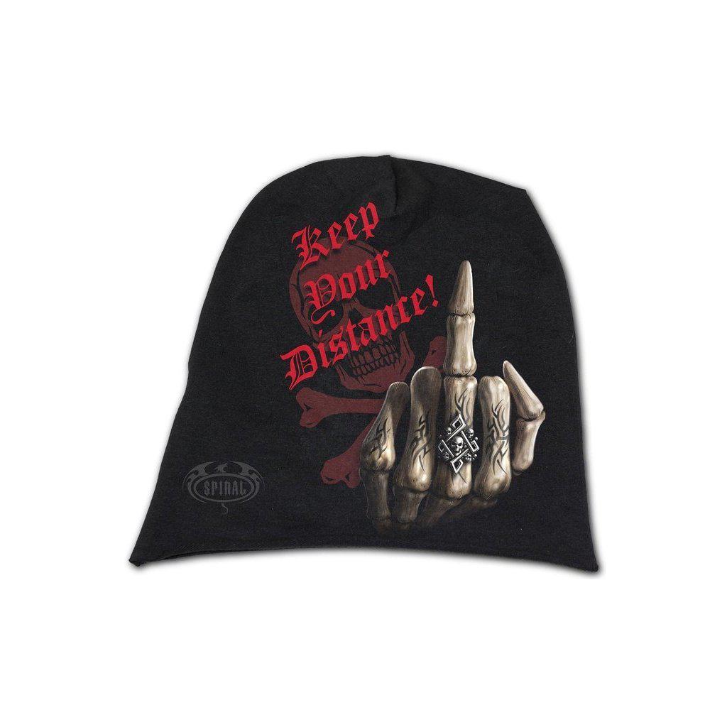 Spiral Bone Finger - Light Cotton Beanie Black