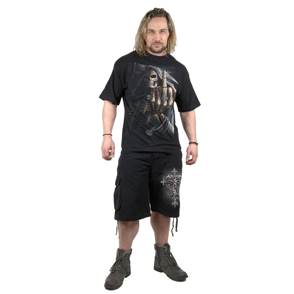 Spiral Bone Finger - T-Shirt Black