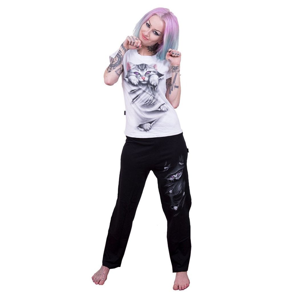 Spiral Bright Eyes - 4Pc Gothic Pyjama Set