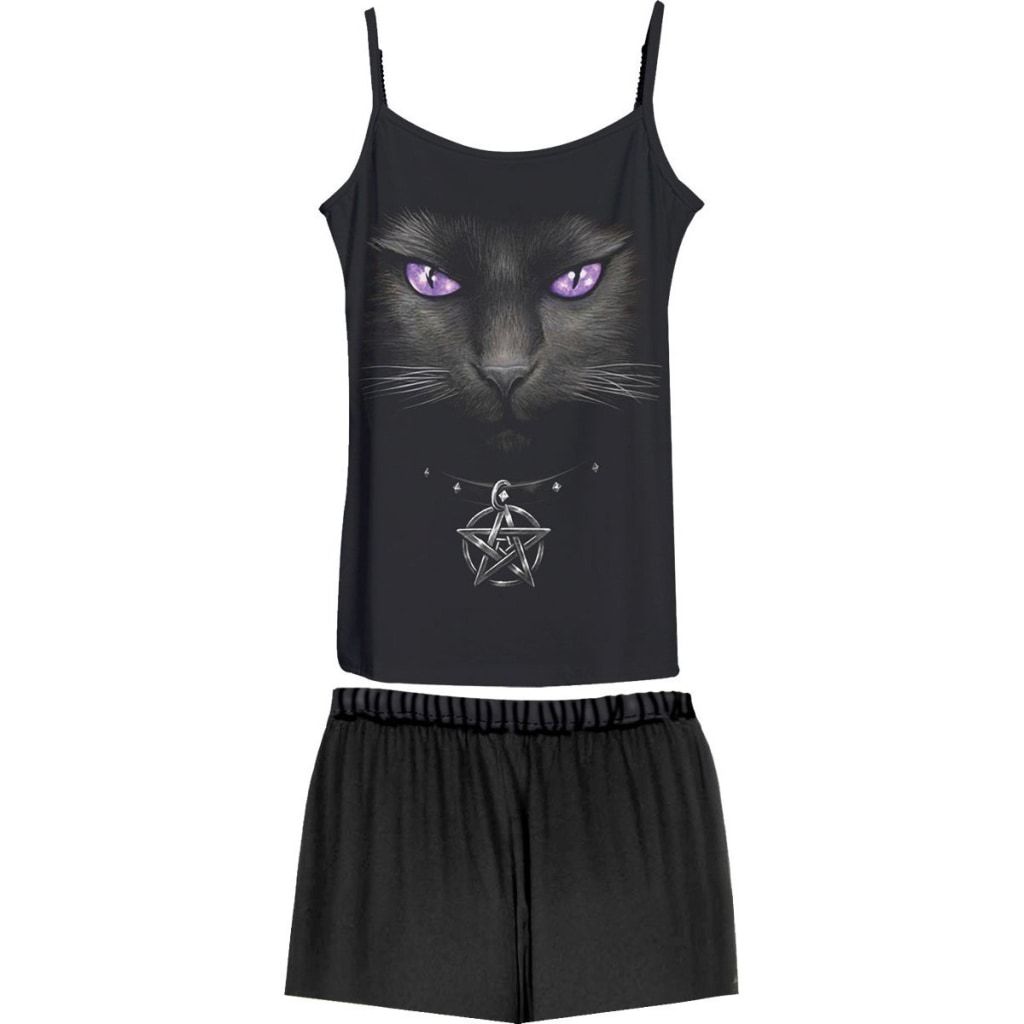 Spiral Bright Eyes - 4Pc Gothic Pyjama Set