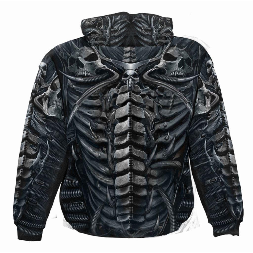 Spiral Skull Armour - Allover Hoody Black