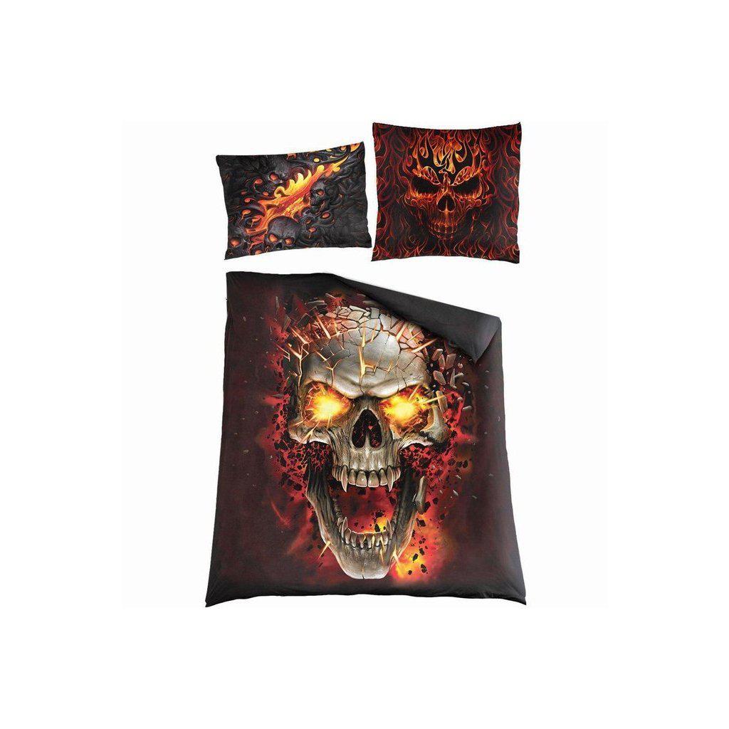 Spiral Skull Blast - Double Duvet Cover + UK And EU Pillow case