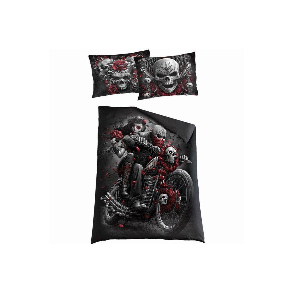 Spiral Skulls N' Roses - Single Duvet Cover + UK And EU Pillow case
