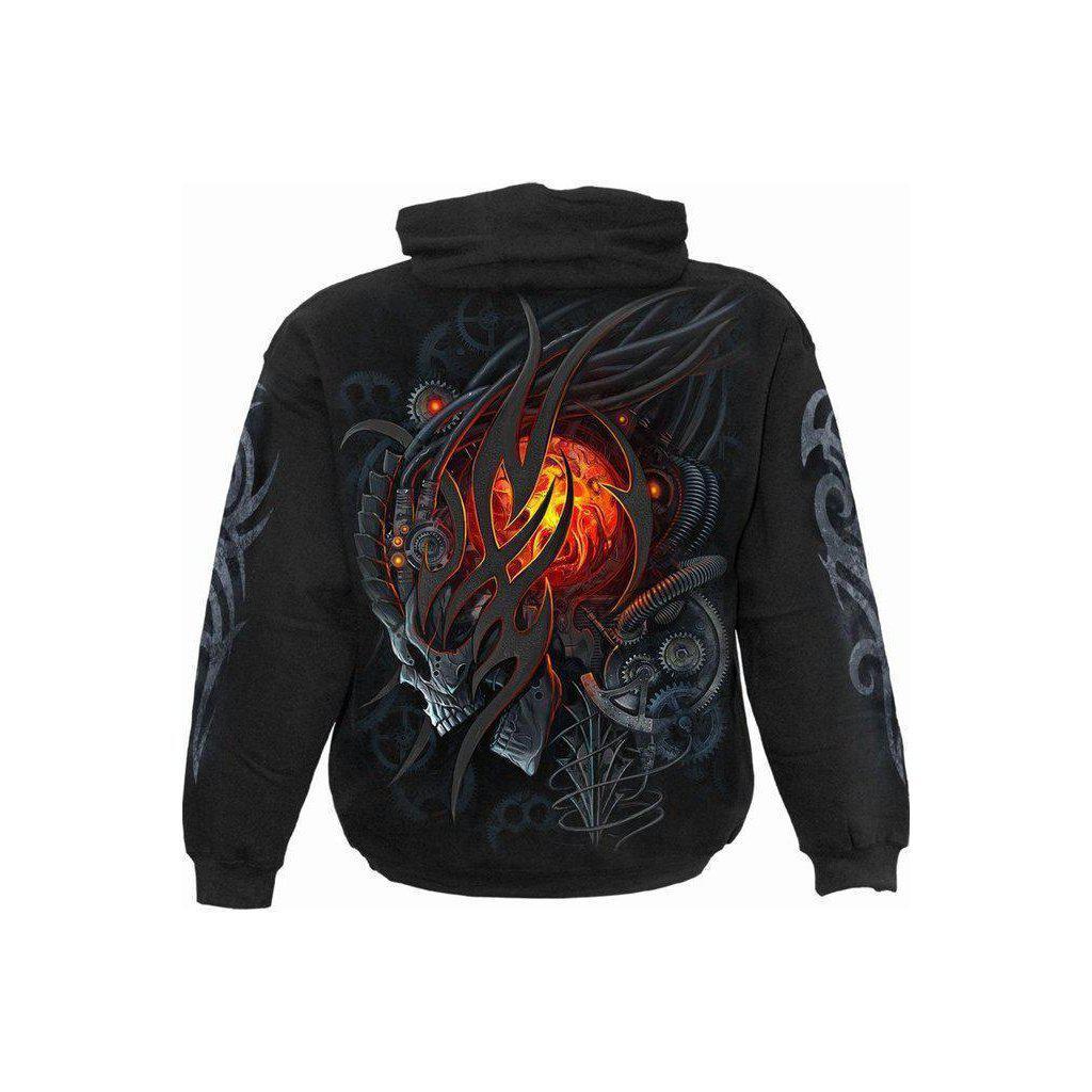 Spiral Steampunk Skull - Hoody Black