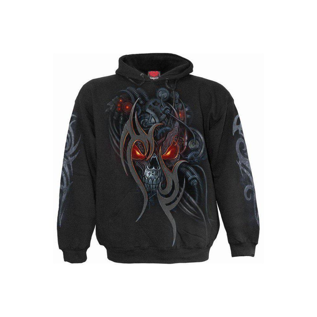 Spiral Steampunk Skull - Hoody Black