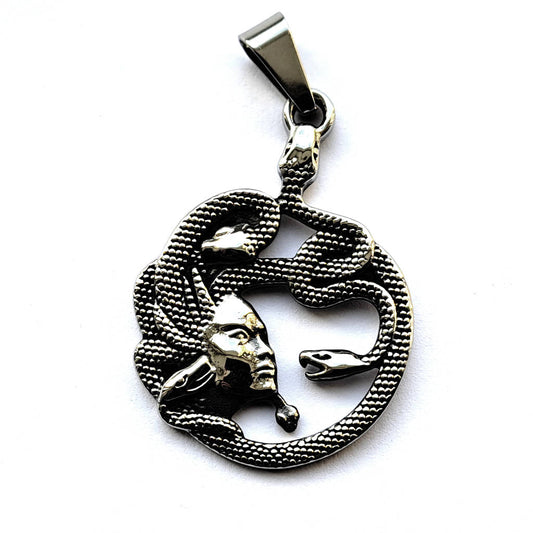 Stainless Steel Medusa Pendant - 127-0040