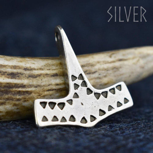 Sterling Silver Danish Hammered Hammer Pendant