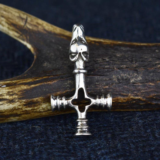 Sterling Silver Dragon Hammer Pendant