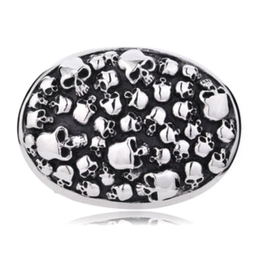 Multi Skulls Belt Buckle - Stainless Steel - 350004