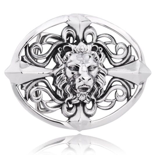 Vintage Lion Belt Buckle - Stainless Steel - 350008