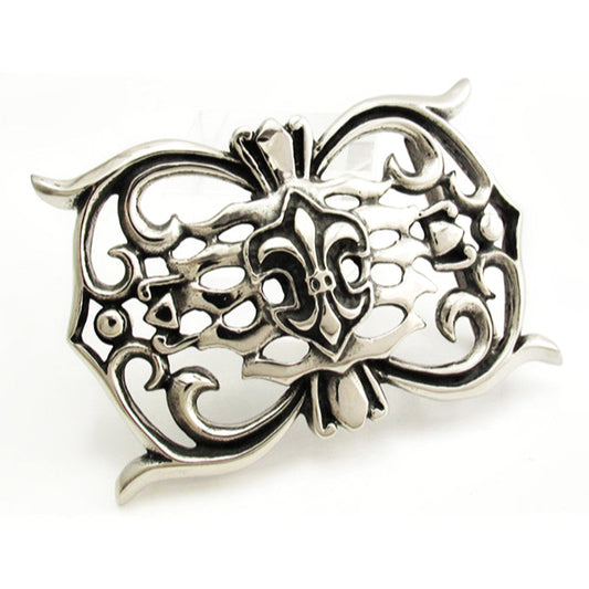 Fleur De Lis Belt Buckle - Stainless Steel - 370008