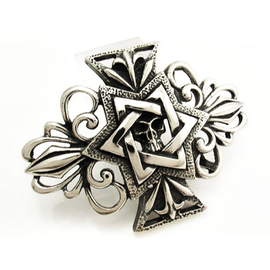 Star Skull Belt Buckle - Stainless Steel - 370020