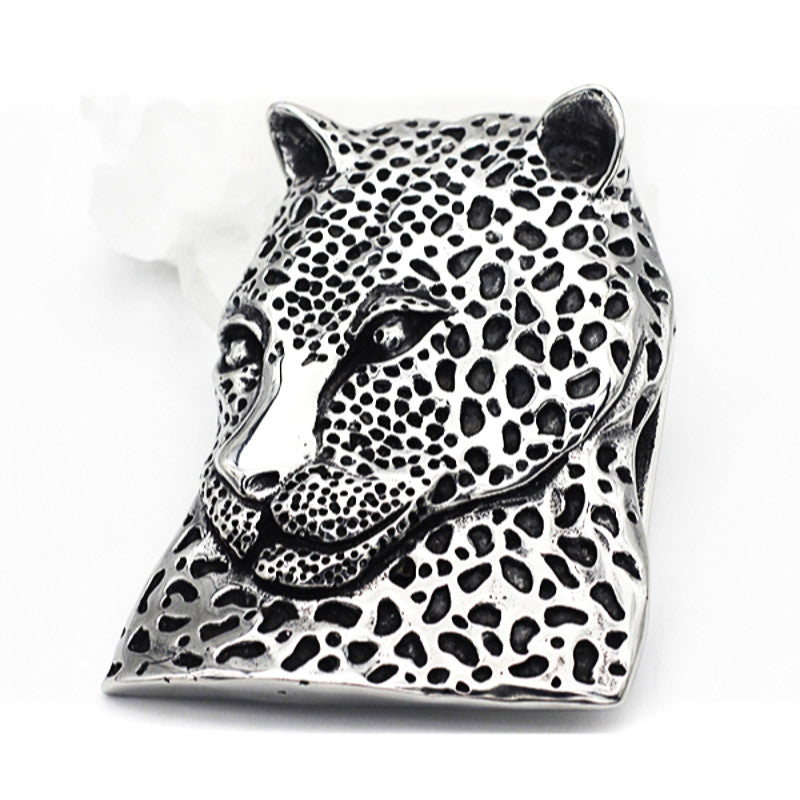 Leopard Biker Belt Buckle - Stainless Steel - 370033