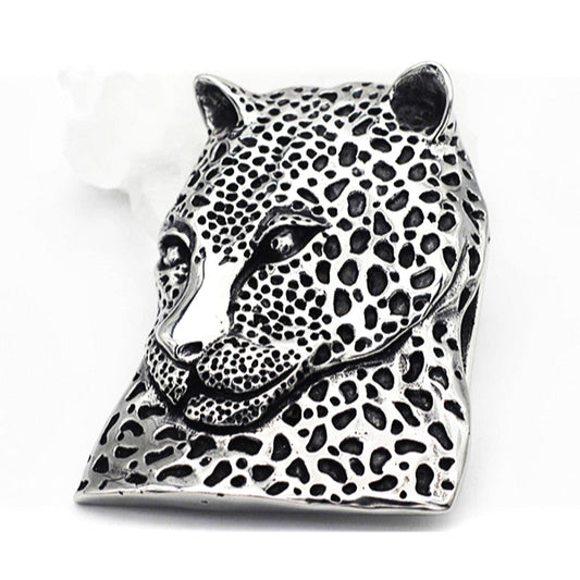 Leopard Biker Belt Buckle - Stainless Steel - 370033