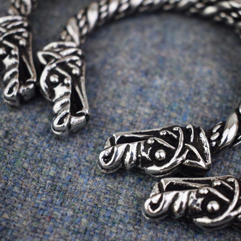 Large Wolf Bracelet - Silver or Pewter