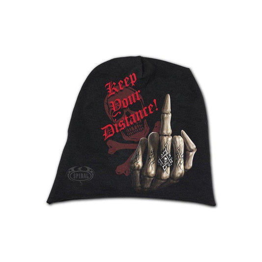 Spiral Bone Finger - Light Cotton Beanie Black