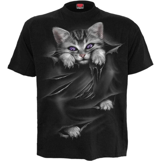 Spiral Bright Eyes - Front Print T-Shirt Black