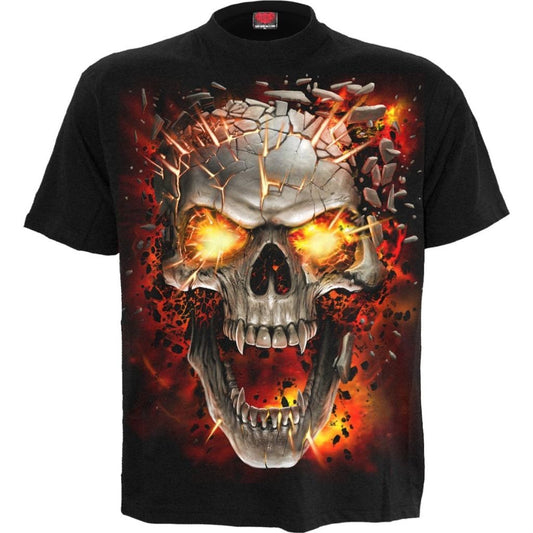 Spiral Skull Blast - Kids T-Shirt Black