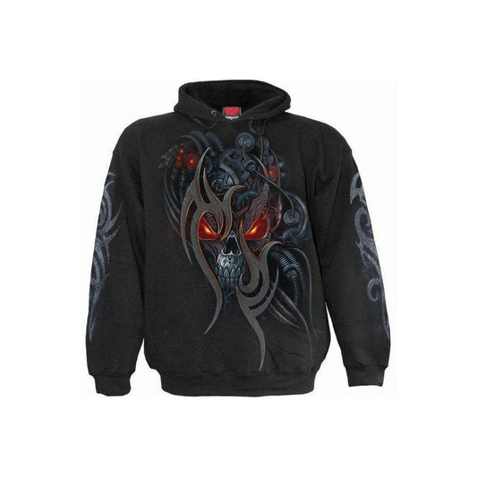 Spiral Steampunk Skull - Hoody Black