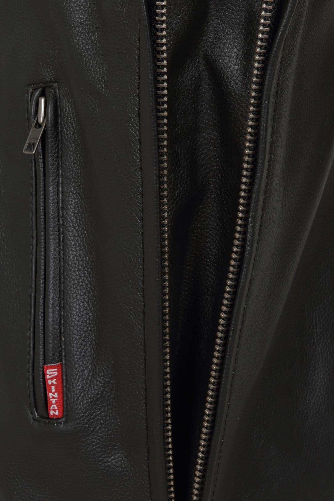 Telford Leather Perforated Panels Biker Vest by Skintan Leather