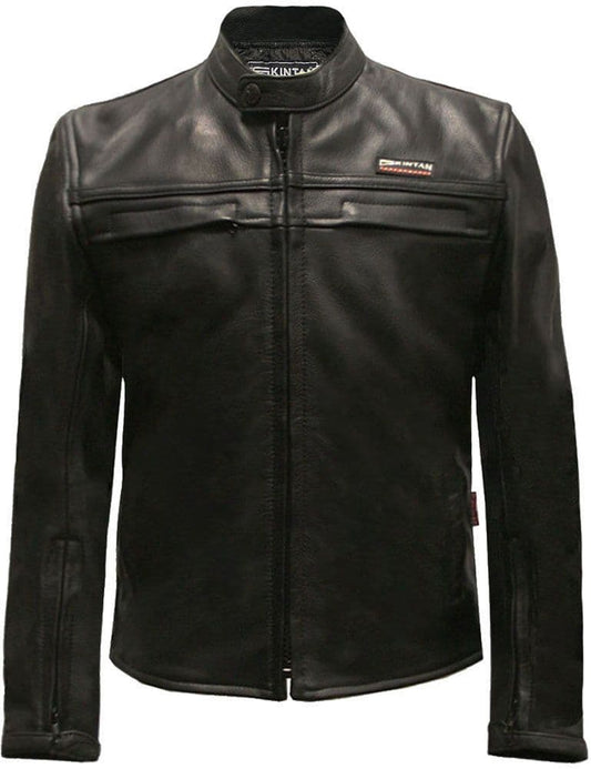 Trojan Children's Black Leather Biker Jacket by Skintan Leather